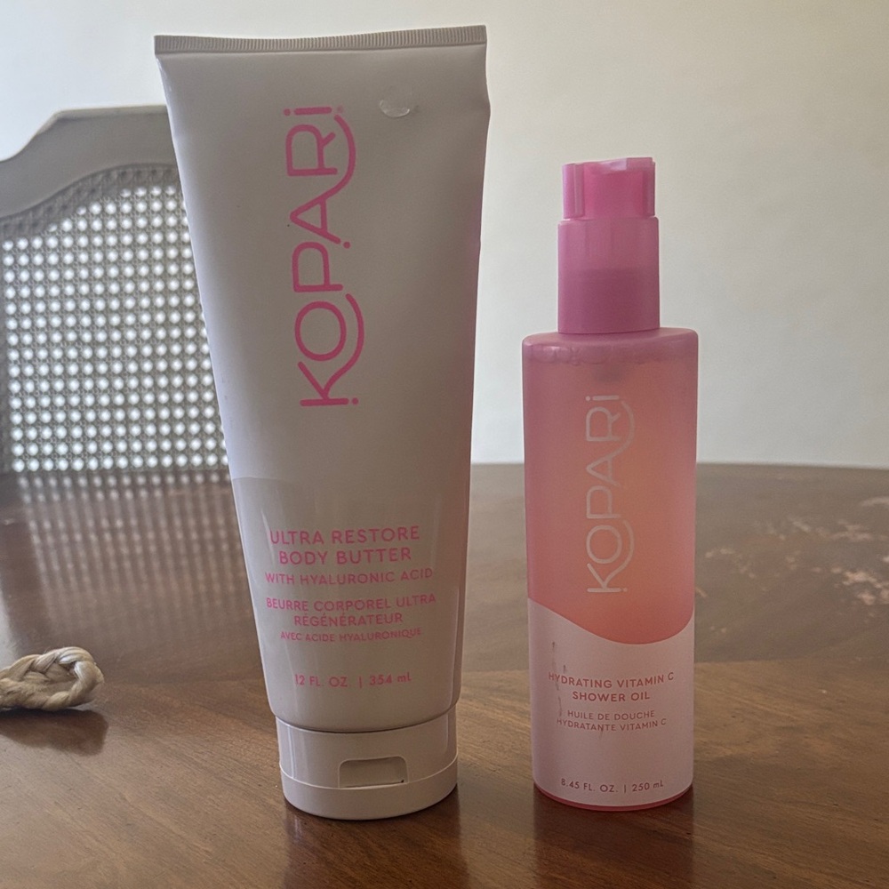 Kopari Pink Ultra Restore Body Butter & Hydrating Shower Oil Duo